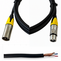 Câble de microphone XLR mâle-femelle OEM CH-R045 avec blindage spiralé, gaine en PVC, conducteur en cuivre sans oxygène