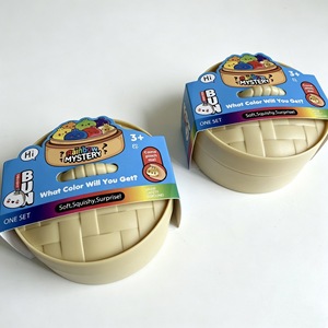 Juguete antiestrés de goma con diseño de dumpling relleno al vapor, con sonido, creativo, de simulación, con purpurina, para desestresar, regalo. - Product Image 2