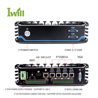 Iwill 4 puertos Gigabit PoE Puerto de red Control industrial Computadora host con GPIO de 16 bits Accesorio de computadora de visión artificial