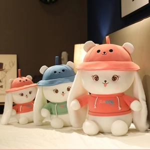 Coniglietto bambola carino piccola espressione morbida decorazioni per la casa coccole giocattoli di peluche - Product Image 6