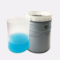 Doublure de fût jetable en PE à fond rond avec surface gaufrée thermoscellable pour l'emballage des seaux de peinture