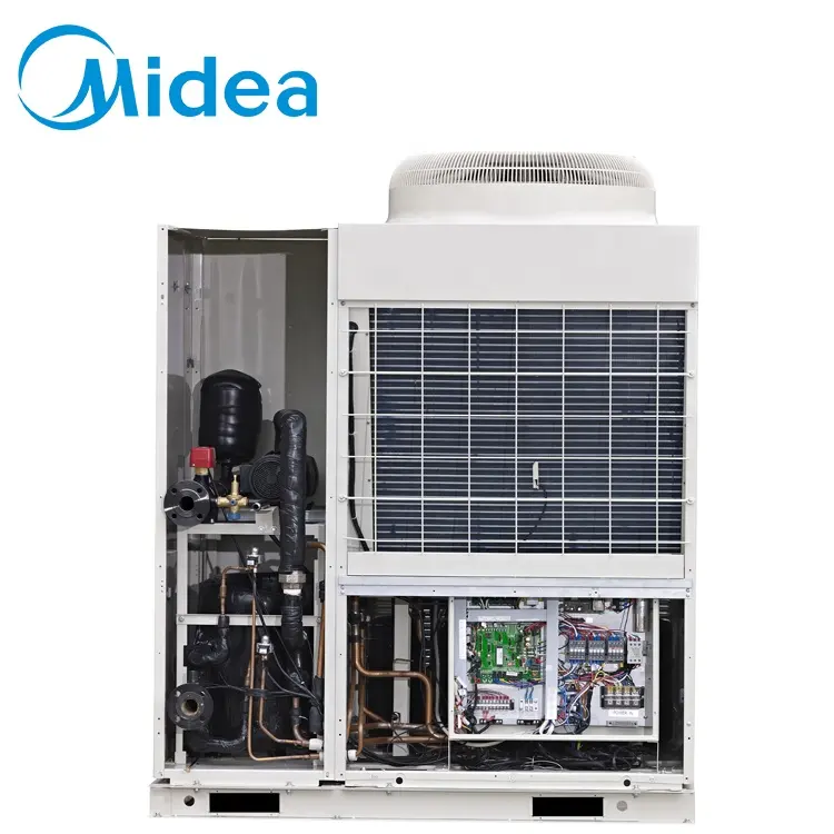 Midea 30kw Easy Control Aqua Tempo Power Series Hvac Systeem Commerciële Centrale Airconditioner Luchtgekoelde Gietkoelmachine