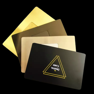 Cartes de visite professionnelles personnalisées en métal vierge, 0,8 mm, beige - Product Image 3