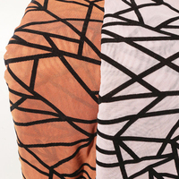 Tissu en maille de tulle en polyester floqué élastique, léger et transparent, pour robes de mode, jupes, lingerie, superposition
