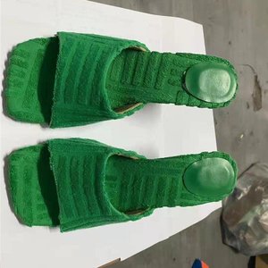 LSW New Fashion sandali con <span class=keywords><strong>tacco</strong></span> arancione rosa rosso verde asciugamano materiale tacchi alti <span class=keywords><strong>scarpe</strong></span> abbinate borsa a mano - Product Image 3