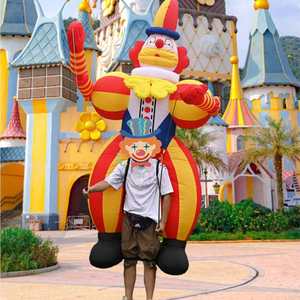 Mascotte gonflable géante personnalisée de clown ambulant, clown gonflable coloré sur échasses pour défilés et spectacles de rue - Product Image 6