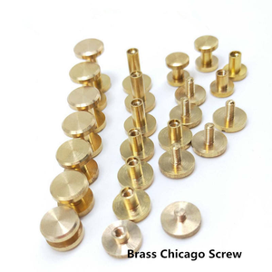 Fabricantes Chinos de Tornillos de <span class=keywords><strong>Remache</strong></span> de Acero Inoxidable, Remaches de Cabeza Plana de Latón Sólido Tipo Chicago para Cuero y Bolsos - Product Image 6
