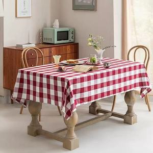 Nhà sử dụng gingham bảng vải màu đỏ màu xanh lá cây và trắng rô Khăn Trải Bàn Mô Hình Kẻ Sọc - Product Image 4