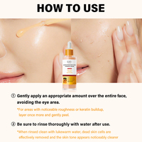Sérum Exfoliant à l'Acide Kojique et au Curcuma – Soin Anti-Taches, Gommage Doux Visage et Corps, Contrôle du Sébum, Réduction des Pores