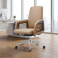 Chaises de bureau pour visiteurs au design moderne, chaise de bureau de direction ergonomique en cuir véritable