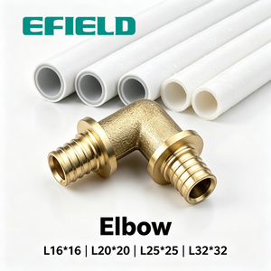 Codo Axial Deslizante de Latón <span class=keywords><strong>EFIELD</strong></span> de 16 mm PN25 para Calefacción por Suelo Radiante - Product Image 1