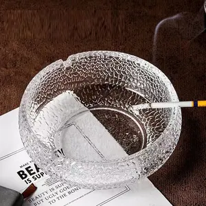 Nordic style light luxury hammer glass ashtray Office home anti-fly ash cigar glass ashtray