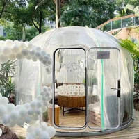 Dôme géodésique en polycarbonate transparent - Tente de glamping transparente de 4 m pour la cour et le camping