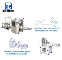 Machine de fabrication de mouchoirs en papier à pliage en V automatique haute efficacité, ligne de production de pliage et d'embossage