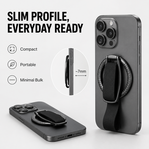 Supporto Magnetico Portatile per Telefono con Anello in Lega di Zinco e Cinturino in Silicone per Uso su Scrivania - Product Image 4