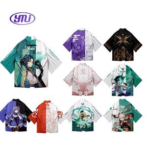 26 Styles Genshined Impact Xiao Zhong Li <span class=keywords><strong>Qiqi</strong></span> Cosplay Impression 3D Haori Kimono Cape Anime Cartoon Vêtements - Product Image 1