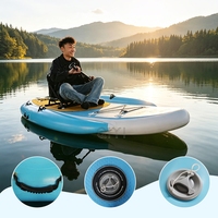 Planche à pagaie gonflable électrique et manuelle à double paroi en tissu, bateau kayak, plateforme flottante télécommandée pour la pêche et les loisirs aquatiques