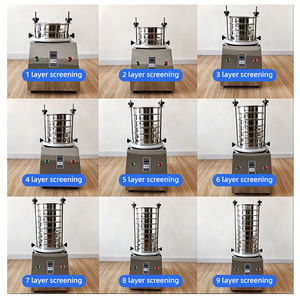 Peneira Vibratória de Aço Inoxidável Padrão para Testes Laboratoriais, Equipamento de Teste Laboratorial para Remoção de Impurezas e Separação - Product Image 6