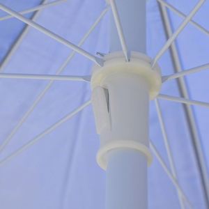 120cm Windproof Outdoor Beach Umbrella Silver Coating UPF50+ UV Protection Adjustable <b>Pole</b> Patio Backyard Sun Shade <b>Parasol</b> - Product Image 4