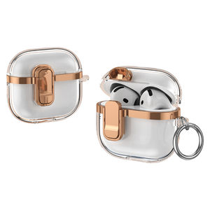 <span class=keywords><strong>Coque</strong></span> de protection pour casque électrolytique <span class=keywords><strong>transparente</strong></span> pour AirPods 2 3 4 Pro 2 housse pour écouteurs avec boucle en métal - Product Image 5