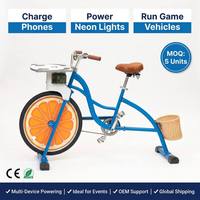 EXI 2026 Bicicleta de ejercicio humana para interiores/exteriores con carga de teléfono móvil y luz LED para adultos