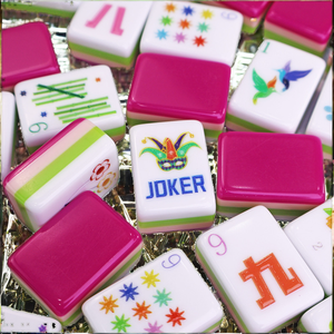 Leti Luxury - Fichas de Mahjong de Acrílico/Melamina de 4 Capas, Resistentes a la Decoloración, Grabadas con Láser, para 4 Jugadores, Portátiles, Duraderas - Product Image 2