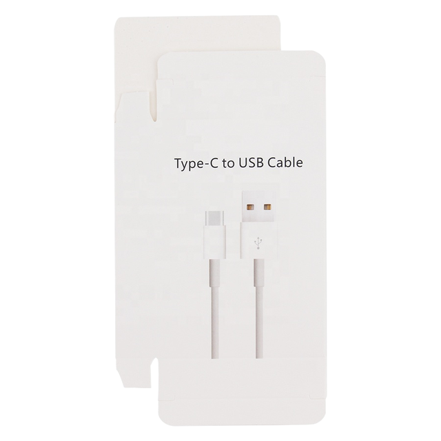 Factory OEM Wholesale High-End Recycled Materials Mobile Phone Accessories USB Charger and Cable Type-C Packaging Box