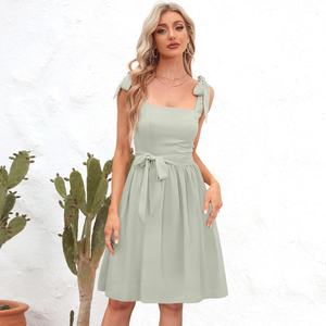 Mini robe de mariée formelle courte pour femmes, élégante, romantique, robe d'été pour femmes - Product Image 1