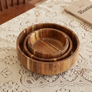 Bol à <span class=keywords><strong>salade</strong></span> et à fruits moderne en <span class=keywords><strong>bois</strong></span> d'acacia pour les fêtes, bol de service pour fruits secs et céréales avec logo personnalisé - Product Image 6