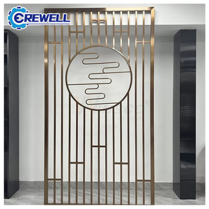 Không Thấm Nước Kim loại phòng Divider <span class=keywords><strong>Curtain</strong></span> Rod tường phân vùng nội thất tủ khách thiết kế rèm cửa thanh lịch cho bảng điều khiển tùy chỉnh - Product Image 5