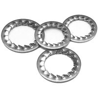 Rondelle de blocage dentelée en acier inoxydable à ressort zingué standard DIN 6798 avec dents internes et externes