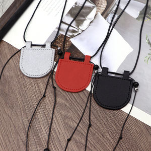 Porte-monnaie miniature vintage en cuir PU portable, 6 couleurs en stock, avec cordon et motif en forme de croissant, accessoire de mode féminin pour un usage quotidien - Product Image 1