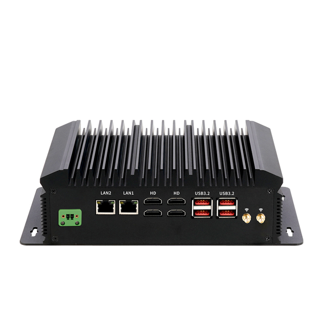 Industrial Computer Mini PC I7 1165G7 4*HD Display Dual LAN 2*DDR4 RAM M.2 Storage RS232 COM USB3.2 Fanless Desktop PC
