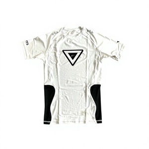 No Gi Martial Rash Guard Compression Top Anti-Scratch Breathable <b>4</b> <b>Way</b> <b>Stretch</b> Quick Dry <b>Fabric</b> Ideal for BJJ Jiu-jitsu MMA - Product Image 5