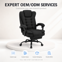 Fauteuil pivotant inclinable ergonomique en cuir de luxe avec accoudoirs réglables, design européen, vérin à gaz à 2 positions