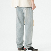 Personnalisé détruit déchiré J1eans Homme 13oz Y2K acide en détresse Scratch hommes pantalons pantalons