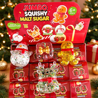 Nouveau jouet souple en maltose à paillettes dorées édition limitée Noël, jouet anti-stress à remontée lente, mignon jouet de dessin animé de Noël pour cadeau