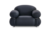 Fauteuil Chesterfield Minimaliste en Cuir Véritable Vert, Canapé Confortable à Une Place pour Salon, Appartement, Hôtel, Villa