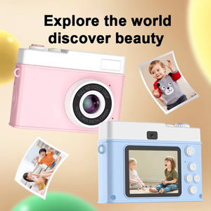 Mini <span class=keywords><strong>appareil</strong></span> <span class=keywords><strong>photo</strong></span> numérique vintage pour enfants, écran IPS 2,0 pouces, double objectif, batterie 400 mAh, <span class=keywords><strong>rose</strong></span>, jouet de dessin animé, photographie en un clic, <span class=keywords><strong>Instax</strong></span> Low - Product Image 2