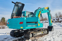 Machinerie de terrassement SWE155F, excavatrice de 14,7 tonnes, 0,61 m³ pour travaux de terrassement de moyenne envergure