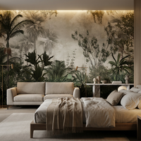Murale murale autocollante moderne personnalisée, imprimée, gaufrée, imperméable et antistatique pour chambre à coucher, hôtel et usage domestique avec garantie d'un an