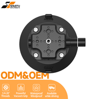 Dudukan Suction Cup Heavy-Duty 4.5'' OEM Kustom dengan Ulir 1/4 3/8, Dudukan Tripod Suction Cup untuk Kaca Depan Mobil, Dudukan GoPro