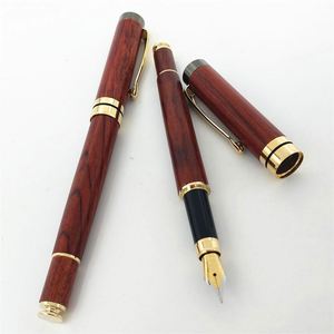 Luxury Rosewood Fountain Gift Set for Students and Corporate Promotions - Custom Engraved <b>Ink</b> <b>Refillable</b> Pen - Product Image 4