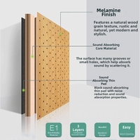 Panneaux acoustiques modernes pour salle de conférence, esthétiques, personnalisés, en placage de bois naturel, ignifuges, multi-substrats