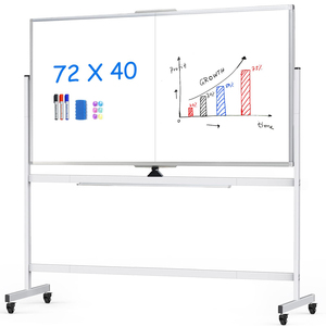 <span class=keywords><strong>Grand</strong></span> <span class=keywords><strong>tableau</strong></span> effaçable à sec réversible chevalet debout <span class=keywords><strong>tableau</strong></span> <span class=keywords><strong>blanc</strong></span> roulant double face <span class=keywords><strong>tableau</strong></span> <span class=keywords><strong>blanc</strong></span> <span class=keywords><strong>magnétique</strong></span> mobile - Product Image 1