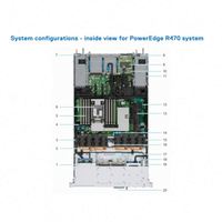 Penjualan Laris untuk Dell R470 1U Rack Server 8SFF Intel Xeon 6756E 64GB DDR5 1.92TB SAS/SATA/NVMe SSD 2*800W Platinum untuk Dell Serve.