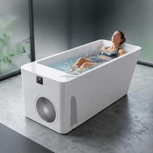 Baignoire autoportante en acrylique de style moderne pour eau froide, écologique, avec contrôle Wi-Fi, design minimaliste, pour récupération des athlètes en extérieur - Product Image 2