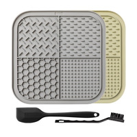Hete Aanbieding BPA-Vrije Siliconen/Hout/Plastic Waterdichte Likmat Antislip Honden Likmat Zuignap voor Honden voor Voederbakken