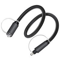 Câble audio stéréo optique avec gaine en PVC, prise plaquée or Toslink pour barre de son de voiture, TV, PS5, Xbox 0,5M-10M
