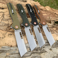 Couteau de poche pliable personnalisable, couteau de camping et de chasse EDC pour l'extérieur, lame D2, manche en Micarta, outil utilitaire de survie GT955